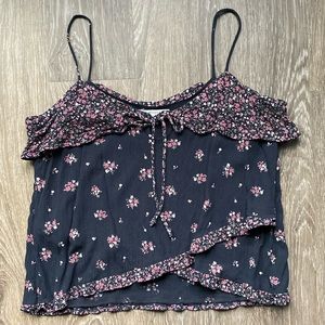 AE Black Floral Tank